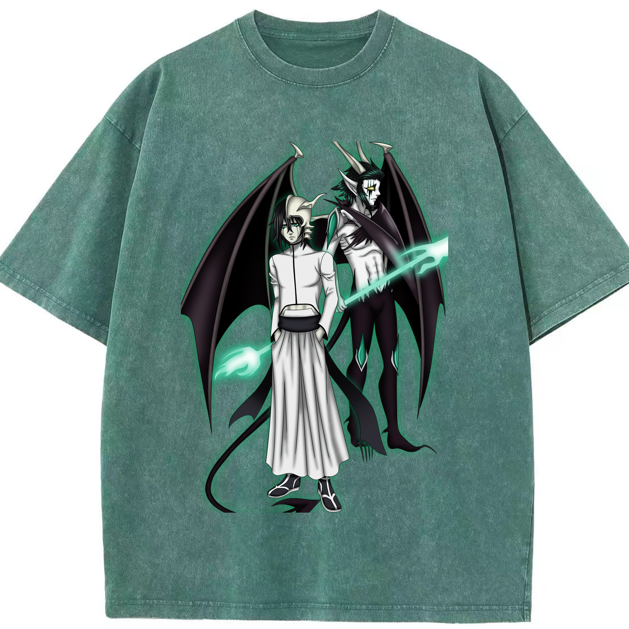 （画像用） ブリーチ ウルキオラ·シファー BLEACH Ulquiorra cifer 綿100% ヴィンテージ風 半袖Tシャツ（フロントプリント）